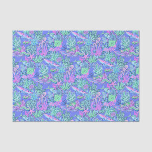 Preppy Palm Beach Print Lavender Underwater Tissue Paper