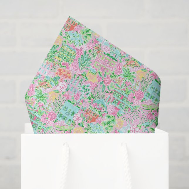 Preppy Palm Beach Print Pastel Charleston Tissue Paper (Gift Bag)