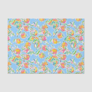 Preppy Palm Beach Print Pastel Oranges Tissue Paper