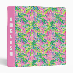 Preppy Palm Trees Binder