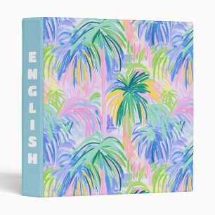 Preppy Palm Trees Binder