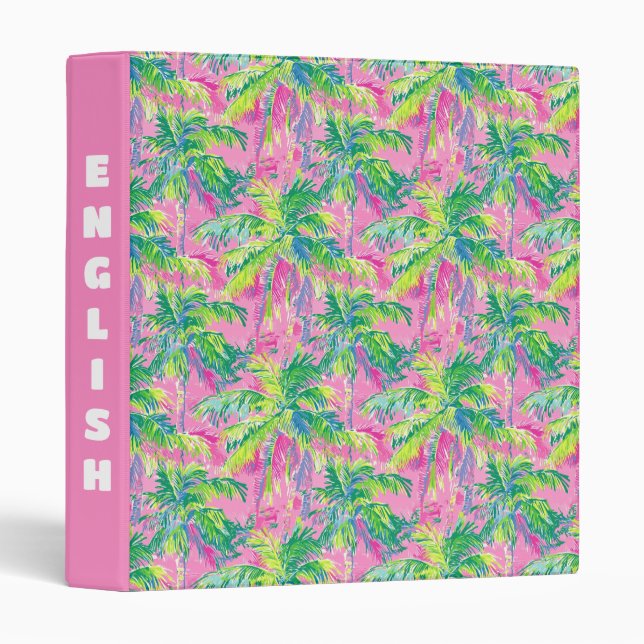 Preppy Palm Trees Classeur (Devant/Côté)