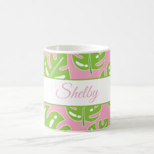Preppy Palms Personalized Mug
