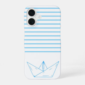Preppy Paper Sailboat iPhone 16 Case