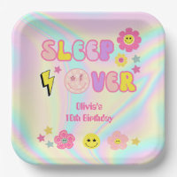 Preppy Pastel Pink Y2K Sleep Over Birthday