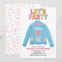 Preppy Patch jean jacket 11TH Birthday