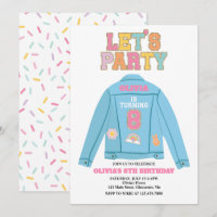 Preppy Patch jean jacket 8TH Birthday