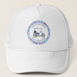 Preppy Patriotic Crabs Golf Cart Trucker Hat