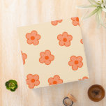 Preppy Peach Orange Hippie Flower Binder<br><div class="desc">Preppy Peach Orange Hippie Flower</div>