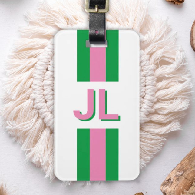 Preppy Personalized Initial Luggage Tag (Creator Uploaded)