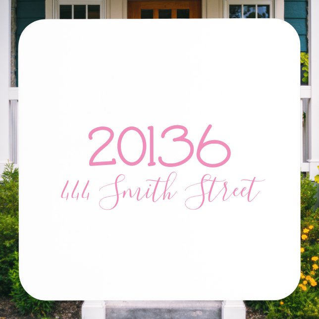 Preppy Personalized Zip Code Street Address Coaster (Creator Uploaded)