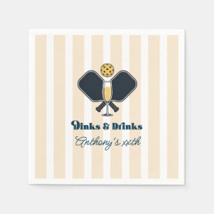 Preppy Pickleball Dinks & Drinks Birthday Party Napkin