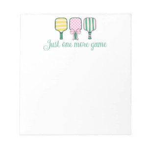Preppy Pickleball Notepad Gift