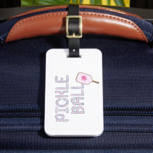 Preppy Pickleball Personalized Luggage Tag