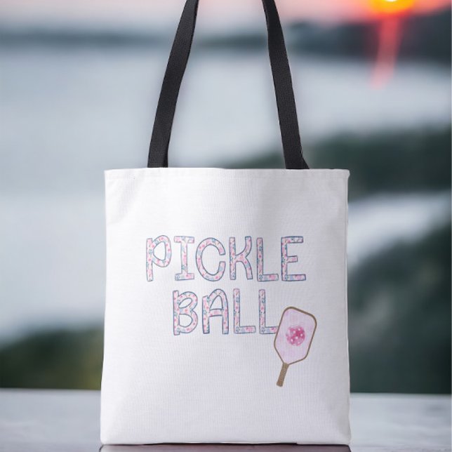Preppy Pickleball Personalized Tote Bag (Creator Uploaded)