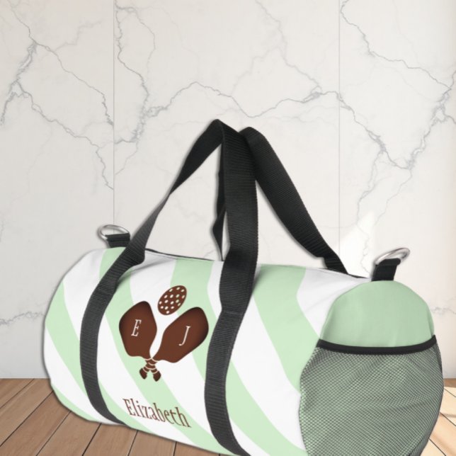 Preppy Pickleball Stripes Duffle Bag (Creator Uploaded)