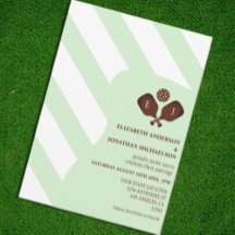 Preppy Pickleball Stripes Wedding