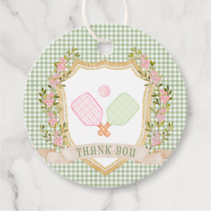 Preppy Pickleball Thank You Favour Tags