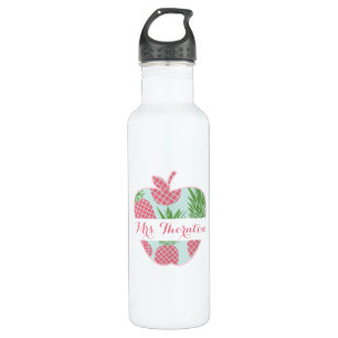 Preppy Pineapple Apple Personalized Teacher 710 Ml Water Bottle