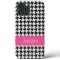 Preppy Pink and Black Houndstooth Personalized