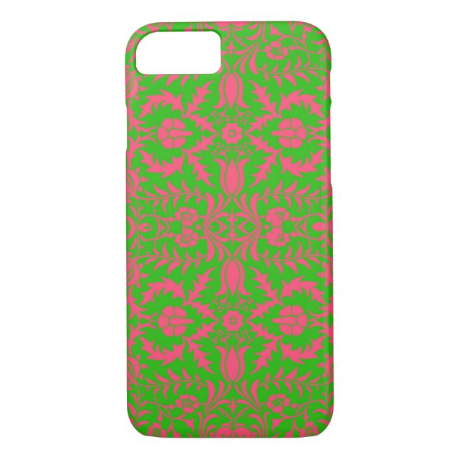 Preppy Pink and Green Case-Mate iPhone Case (Back)