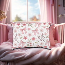 Preppy Pink Bow and Flowers
