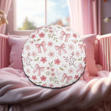 Preppy Pink Bow and Flowers