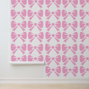 Preppy Pink Bow Baby Girl Kids Wallpaper