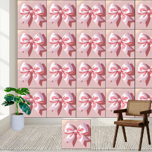 Preppy Pink Bow Wallpaper