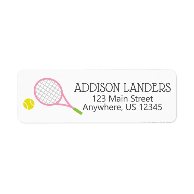 Preppy Pink et Green Tennis Retourner l'adresse (Devant)