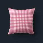 Preppy Pink Gingham Dorm Room Pillow<br><div class="desc">Preppy Pink Gingham Dorm Room Pillow – Classic Check College Dorm Decor Add timeless preppy charm to your dorm room with this pink gingham decorative pillow, designed to complement classic preppy and coquette-inspired dorm aesthetics. Featuring a soft pink and white gingham check pattern, this throw pillow brings a cheerful, polished...</div>