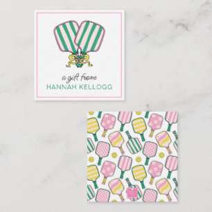 Preppy Pink Green & Yellow Pickleball Paddles Gift Card