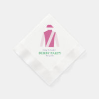 Preppy Pink Jockey Silks Derby Party Personalize