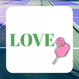Preppy Pink Pickleball Paddle Ball Love Coaster