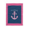 Preppy Pink Polka Dot Anchor with Navy Custom Name