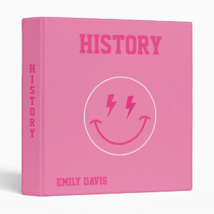 Preppy Pink School Subject Binder