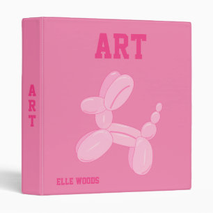 Preppy Pink School Subject Binder