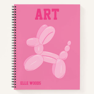 Preppy Pink School Subject Notebook