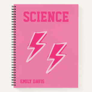 Preppy Pink School Subject Notebook