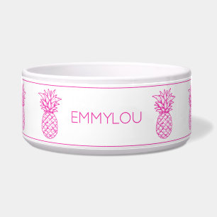 Preppy Pink Tropical Pineapple Personalized