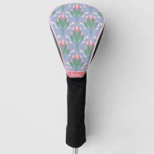Preppy Pink Tulips Golf Head Cover for her