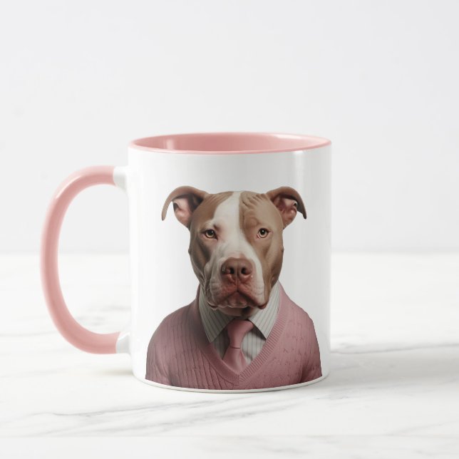 Preppy Pitbull;; Mug (Left)