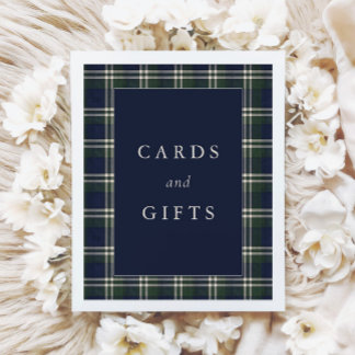 Preppy Polo Tartan Boy Baby Shower Poster