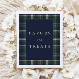 Preppy Polo Tartan Favours Sign