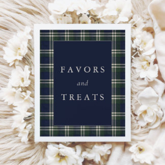 Preppy Polo Tartan Favours Sign