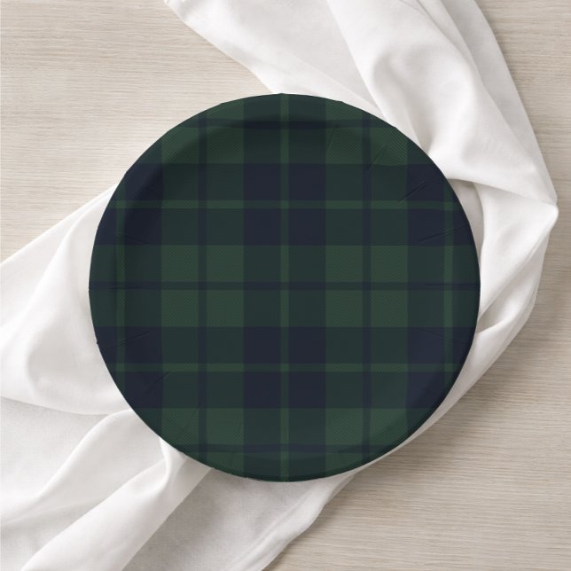 Preppy Polo Tartan Plaid Paper Plate (Creator Uploaded)