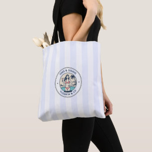 Preppy Pool Club Tinis & Bikinis Bachelorette Tote Bag