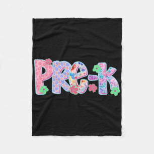 Preppy Pre-k Back To School Teachers Girls Fleece Blanket