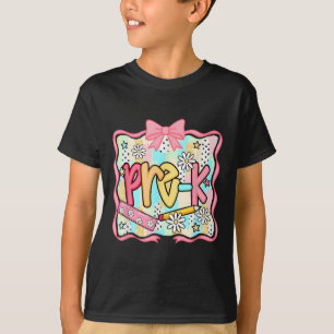 Preppy Preschool Coquette Bow Back To School Teach T-Shirt