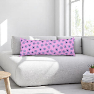  Preppy Purple Blue Floral Simple Flower Pattern Body Pillow